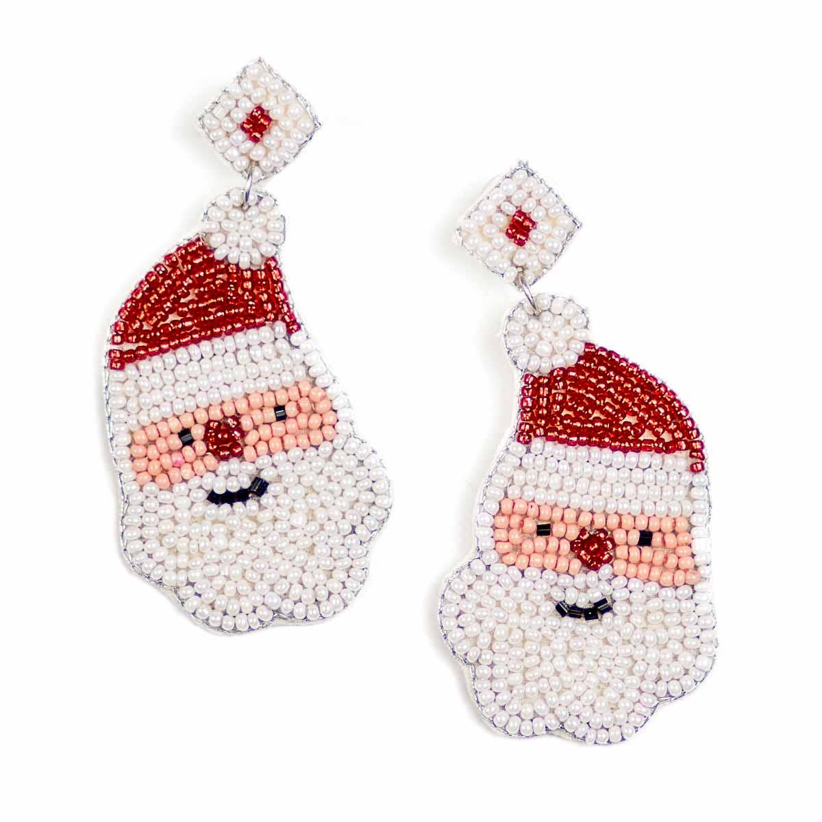 Santa Beaded Earrings