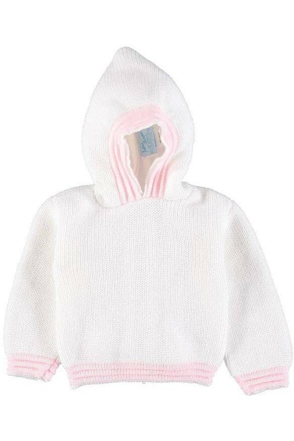 Baby Girl Hooded Zip Back Sweater