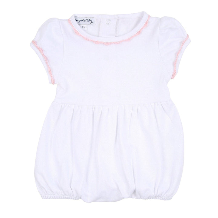 Baby Joy Bubble with Pink Crochet Trim