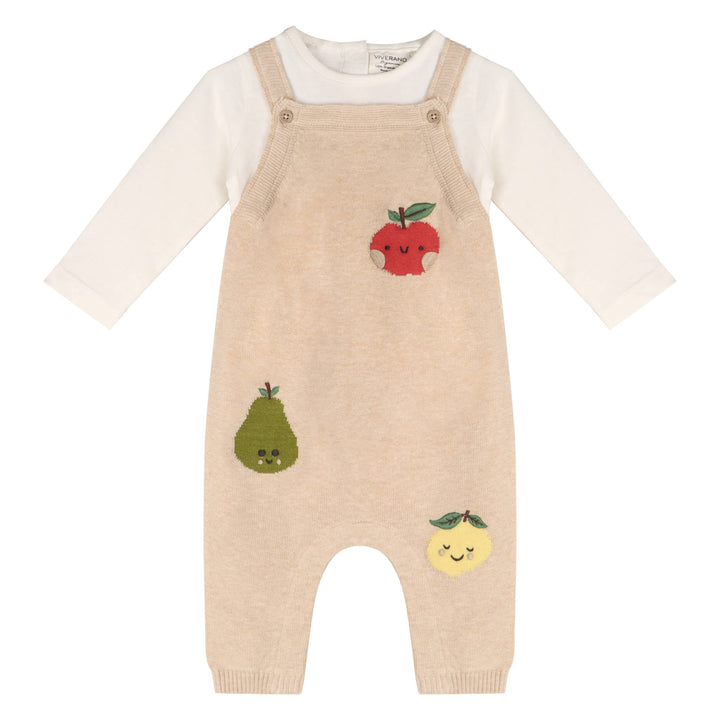 Happy Fruits Embroidered Baby Overall Set (Organic Cotton)