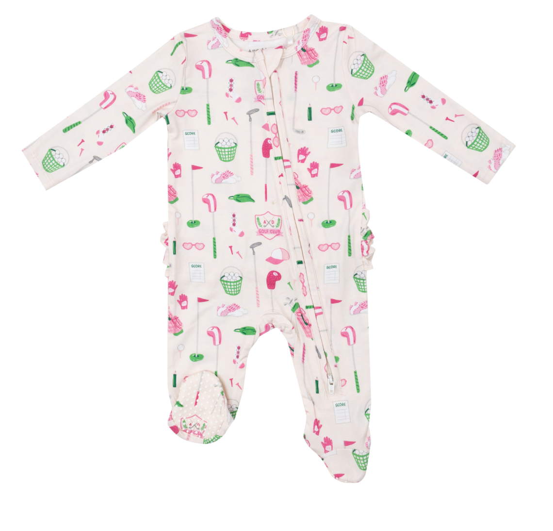 Golf Club Pink 2-Way Zipper Ruffle Back