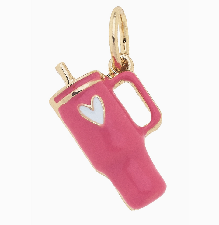 Travel Tumbler Cup Charm in Fuchsia