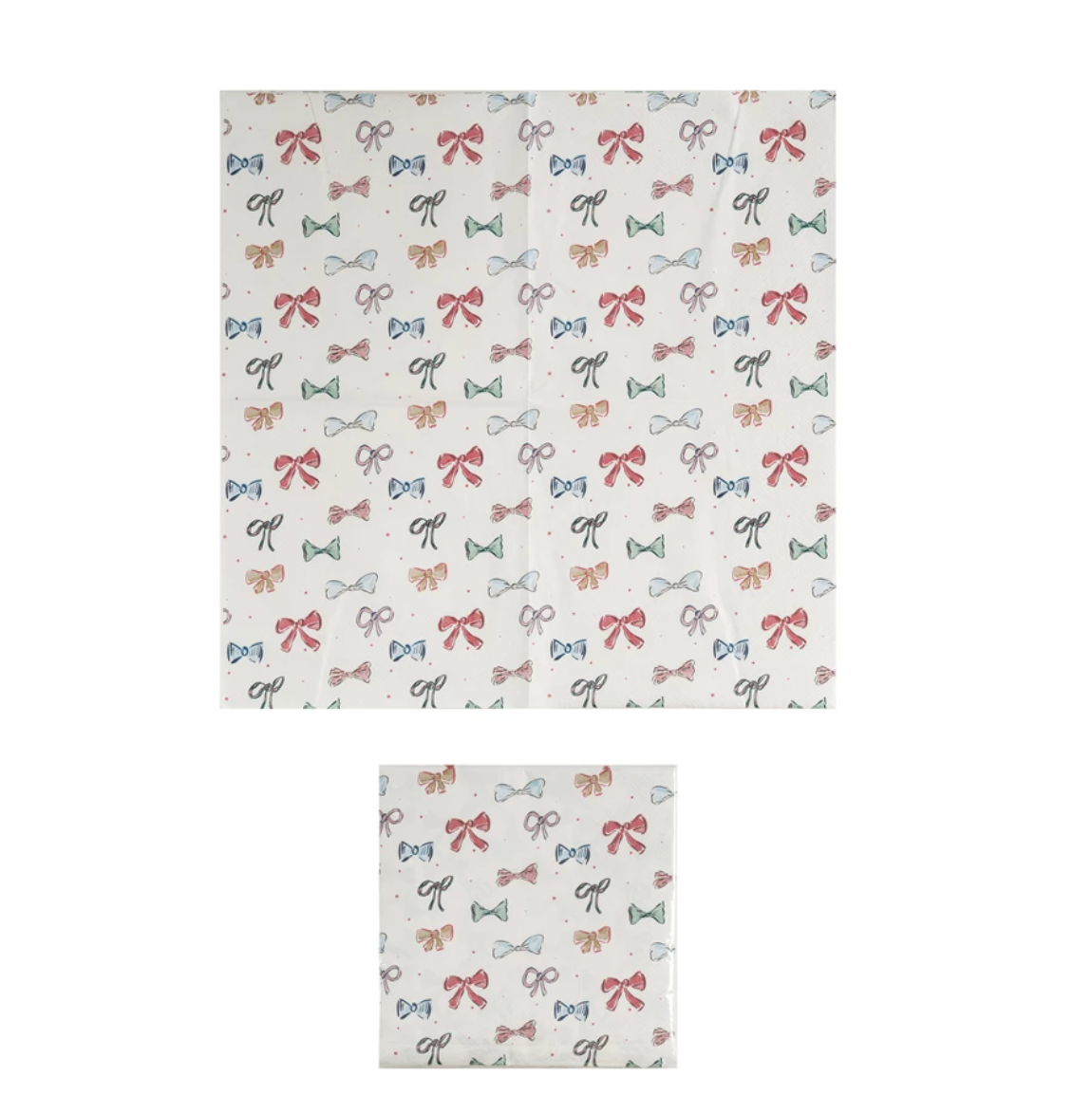 Paper Napkins w/ Bows Pattern (Contains 50 Folded Pieces)