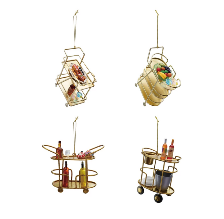 Metal Bar Cart Ornament