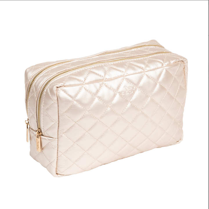 2-Way Toiletry Bag by Scout - Champagne Quilted