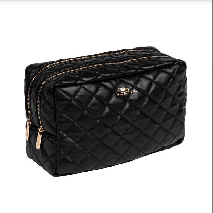 2-Way Toiletry Bag by Scout - Black Quilted