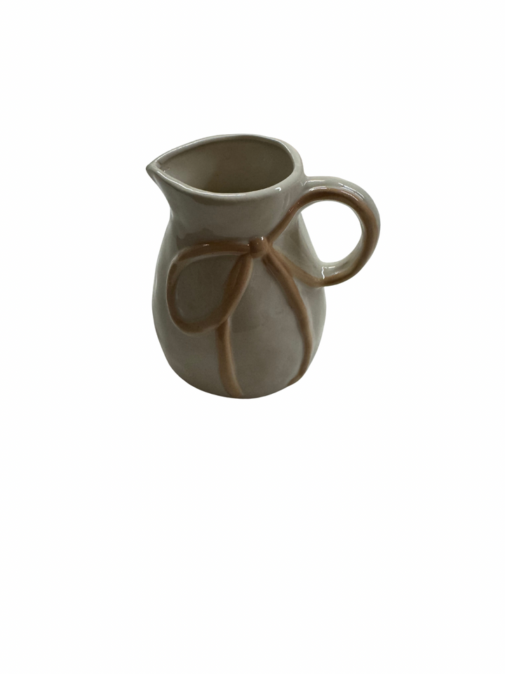 12 oz. Stoneware Creamer with Bow Handle