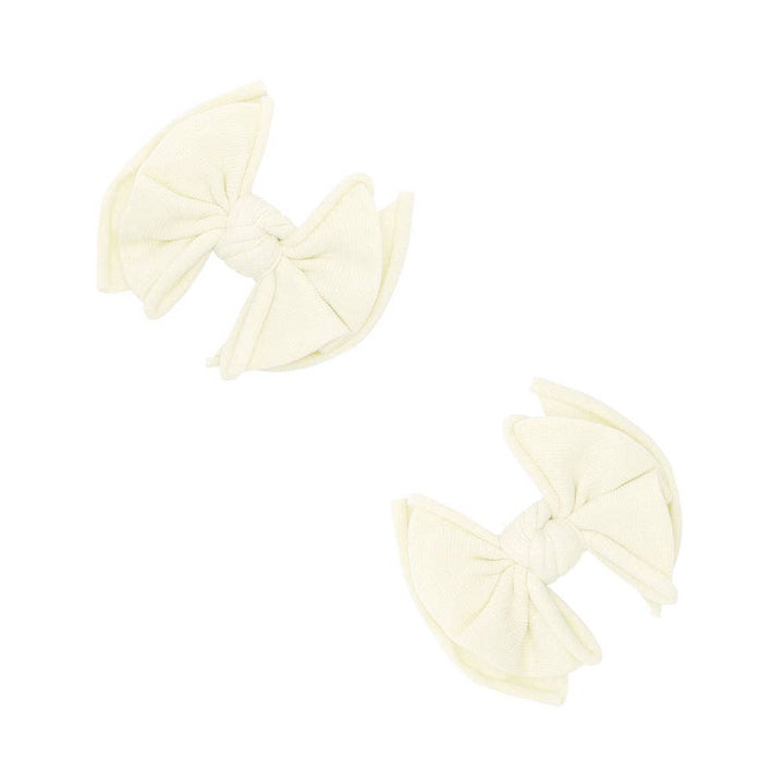 Baby Clips Soft Nylon Bow Hair Clips - 2 Pack