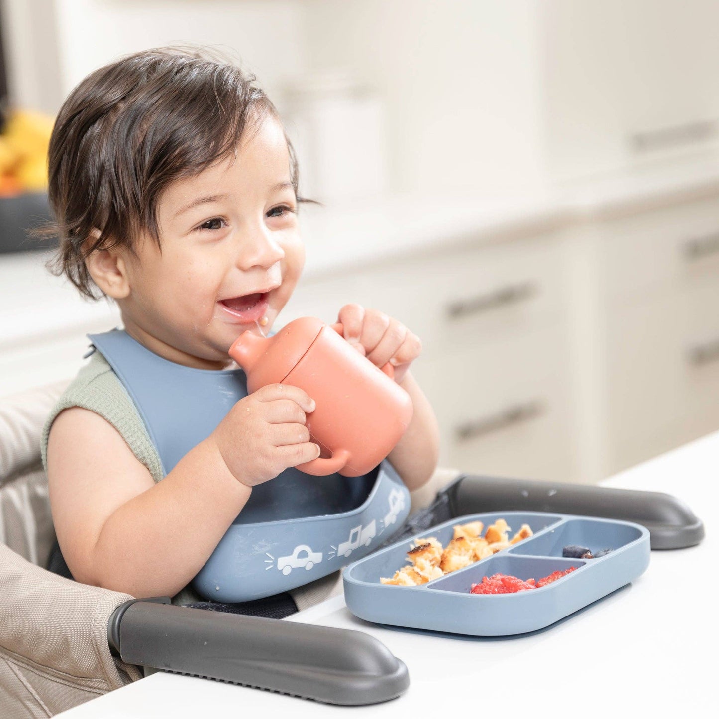 Traffic Jam Little Bites Starter Bib