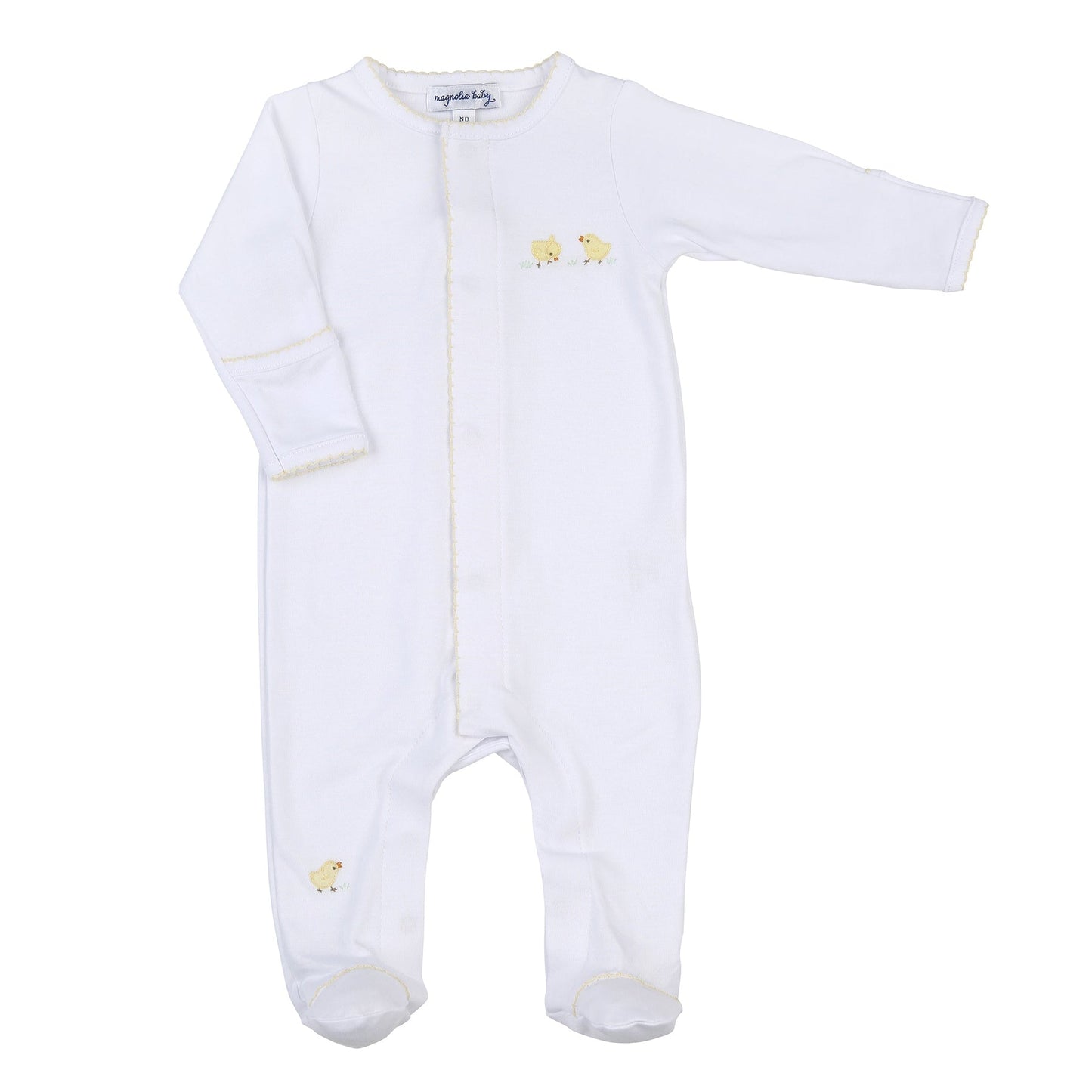 Peep Peep Embroidery Footie