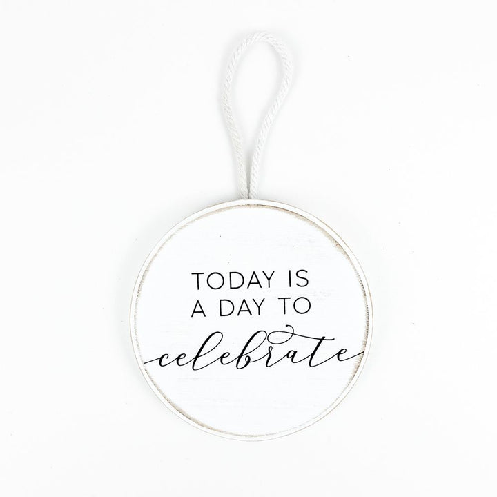 Celebrate Wood Ornament