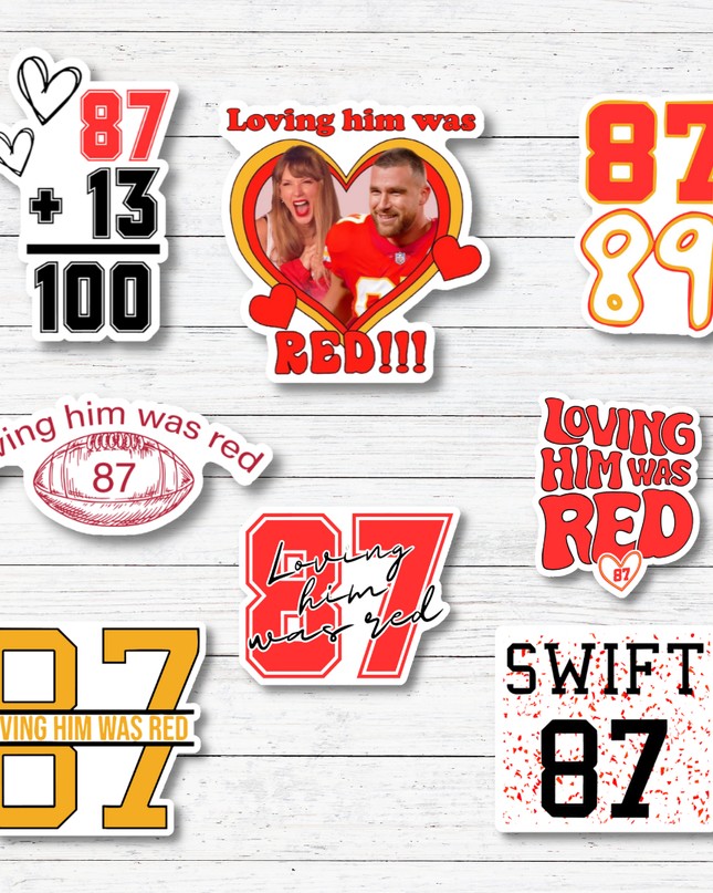 Swift 87- Taylor & Travis Stickers/Magnet: Matte Vinyl