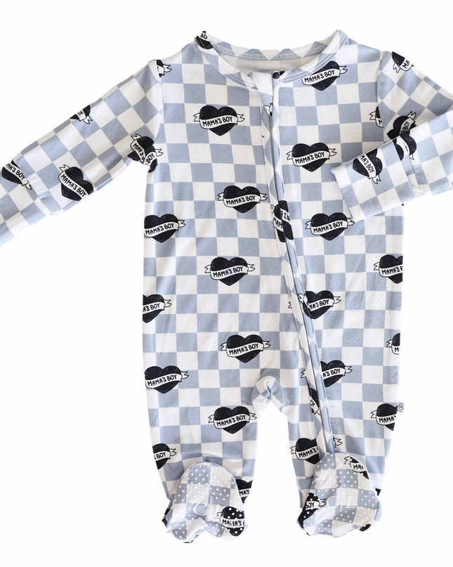 Mama's Boy Zipper Footie
