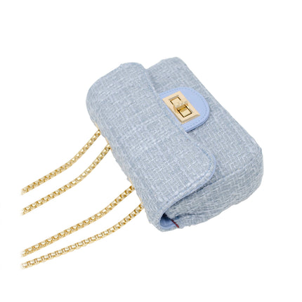 Classic Large Tweed Handbag-Navy
