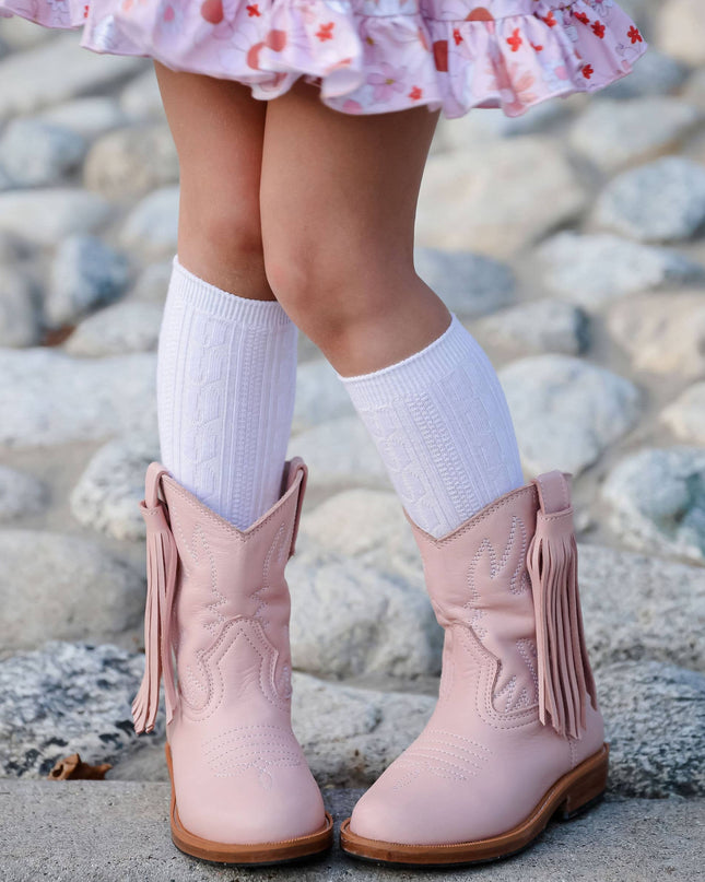 White Knee High Socks