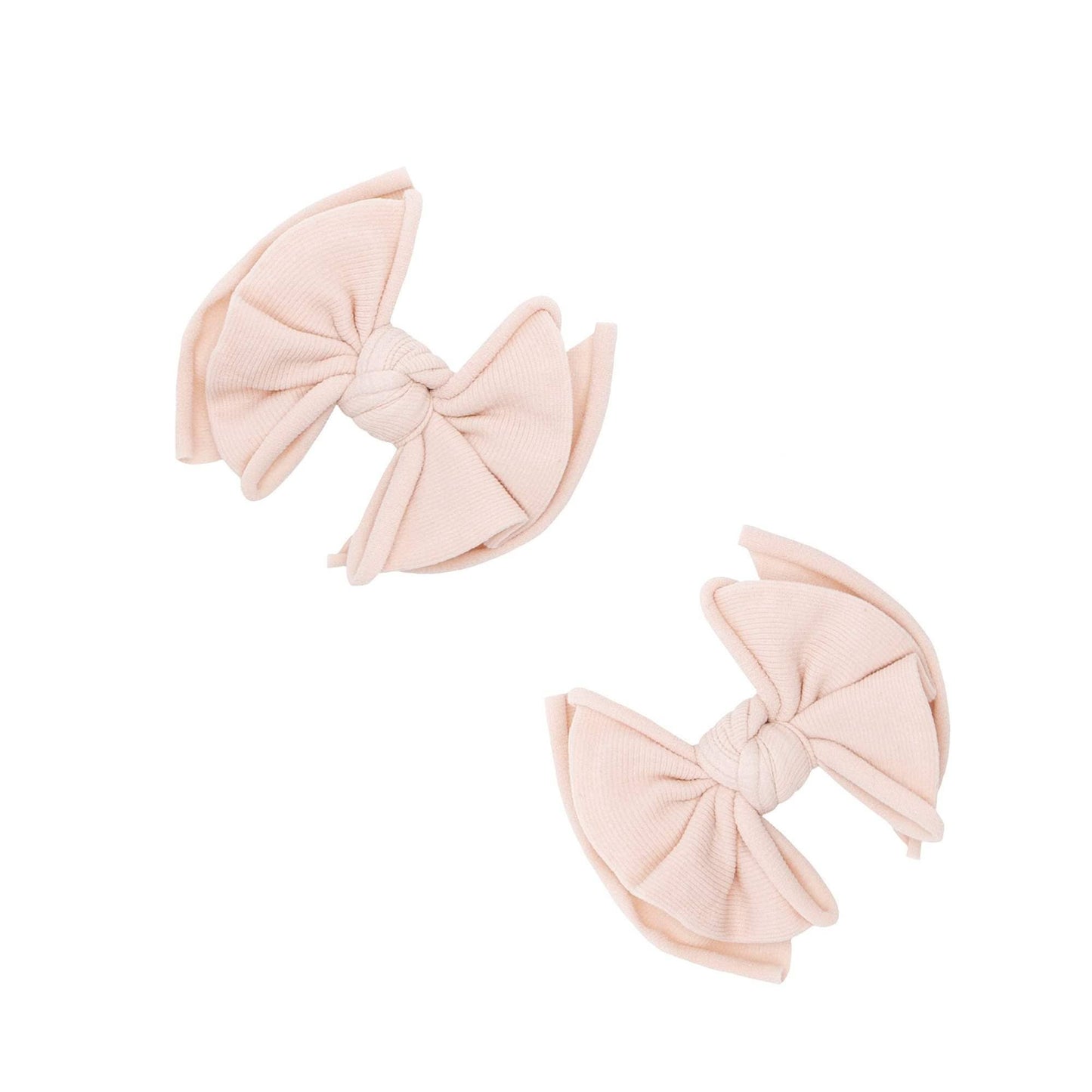 Baby Clips Soft Nylon Bow Hair Clips - 2 Pack