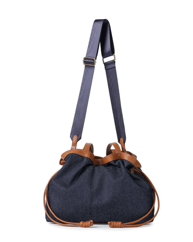 Cinched Denim Tote Bag -Reese Indigo