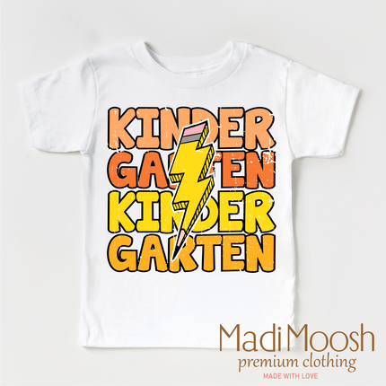 Kindergarten Lightning Bolt Shirt - School Shirt