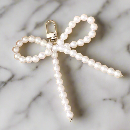 White Bow Purse Charm