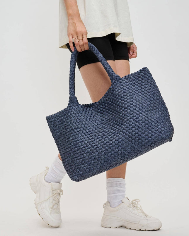 Sky's The Limit - Large Woven Neoprene Tote-Olive Color