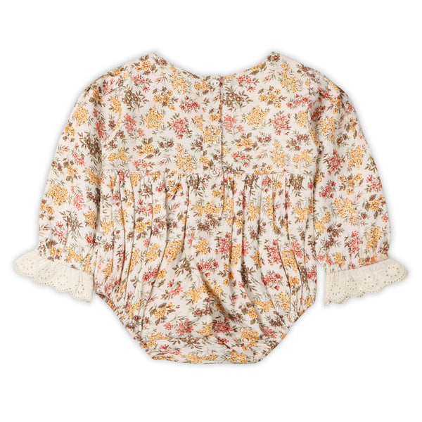 Florecita Floral Baby Romper & Headband Set