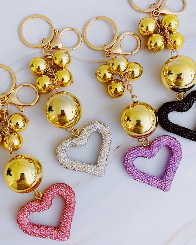 It Girl Glam Heart Bauble Key Chain