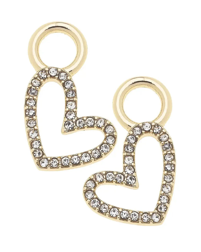 Pave Open Heart Huggie Charm | Set of 2
