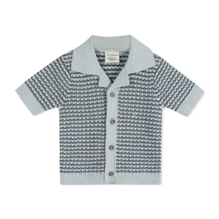 Miles Wave Textured Baby Shirt & Shorts Set