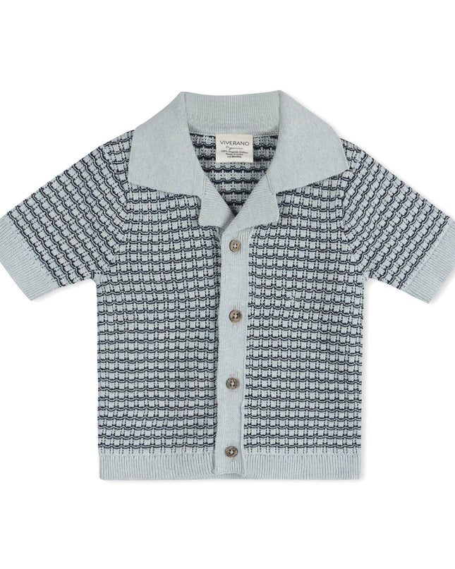 Miles Wave Textured Baby Shirt & Shorts Set