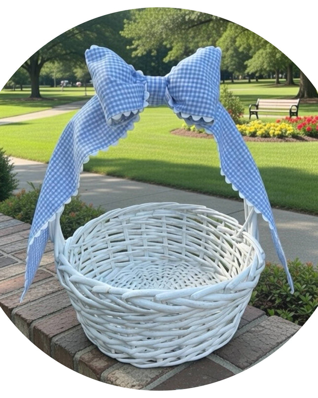 Custom Gingham Bow with Trim