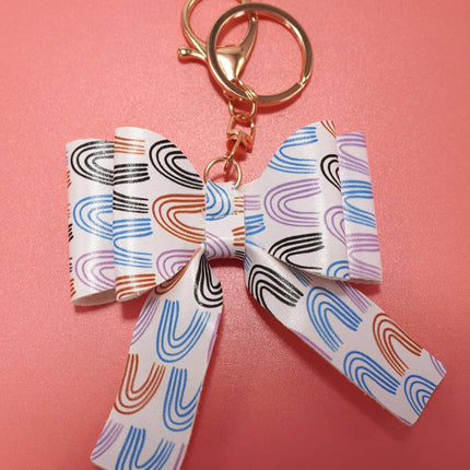 VEGAN LEATHER BOW BAG CHARM KEYCHAIN | 40KC117