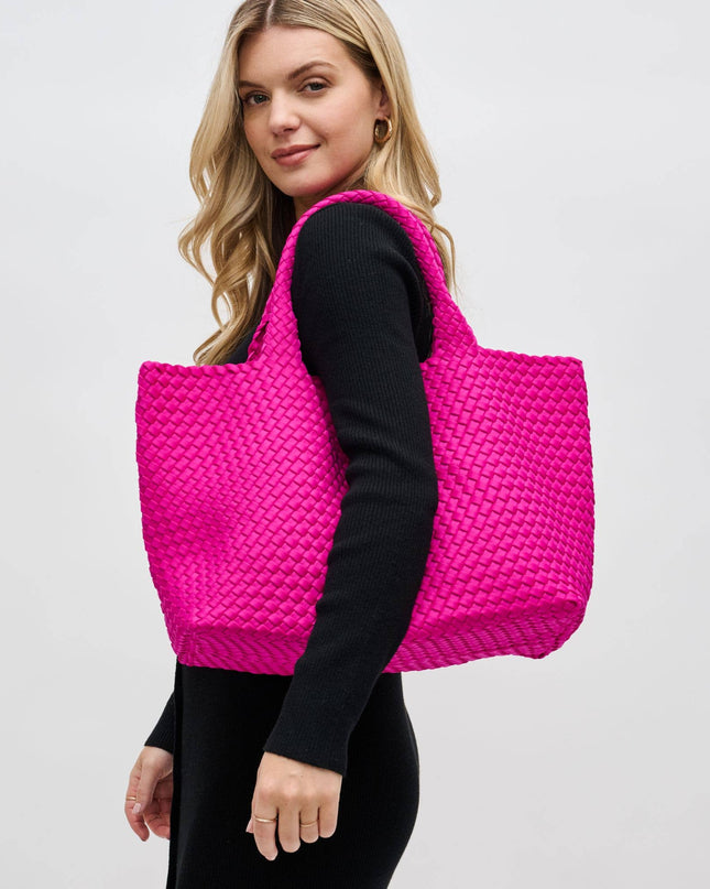 Sky's The Limit - Large Woven Neoprene Tote-Olive Color