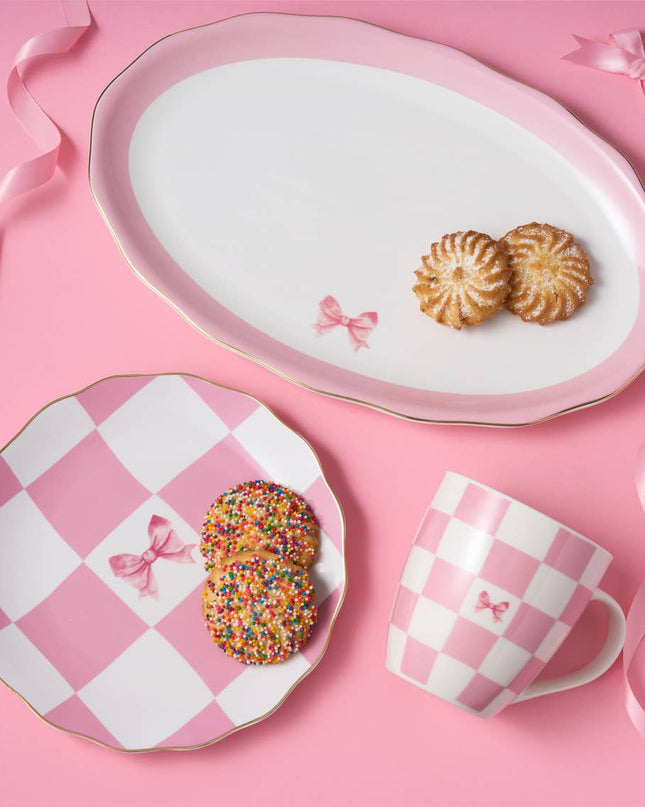 Coquette Pink Bow Platter