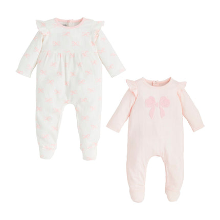Pink Bow Sleeper-Boucle