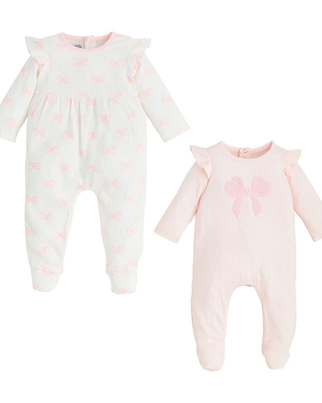 Pink Bow Sleeper-Boucle