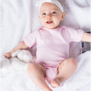 Laughing Giraffe Baby Bodysuit in Pastel Colors