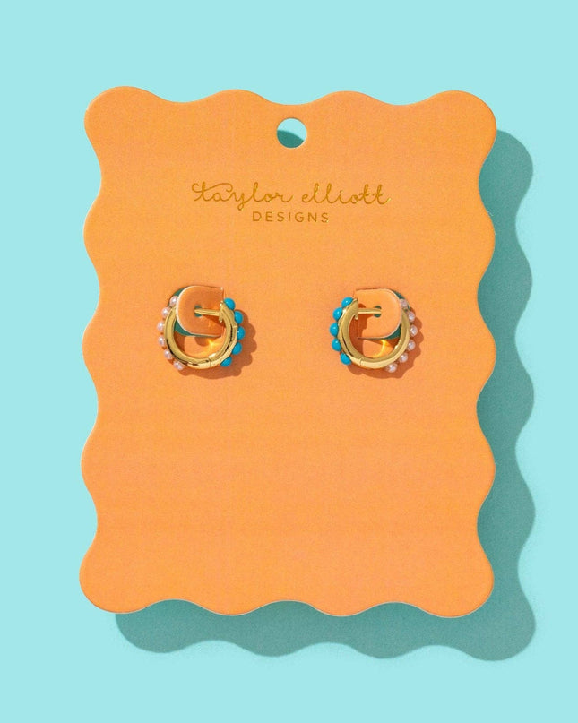 Gold Plated Huggie Earrings - Sheridan