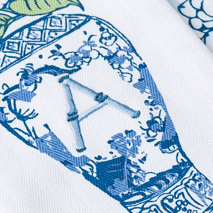 Hydrangea Initial Kitchen Towel Set