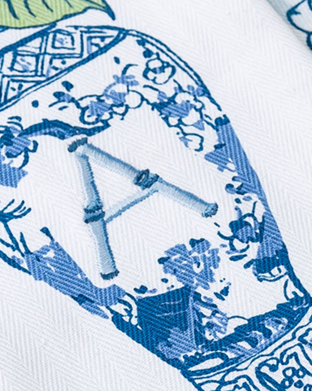 Hydrangea Initial Kitchen Towel Set