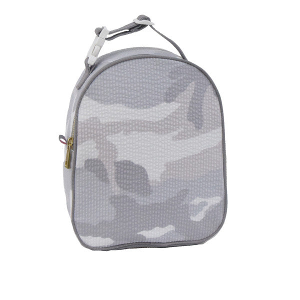 Seersucker lunchbox Gumdrop — shown with personalized name embroidery