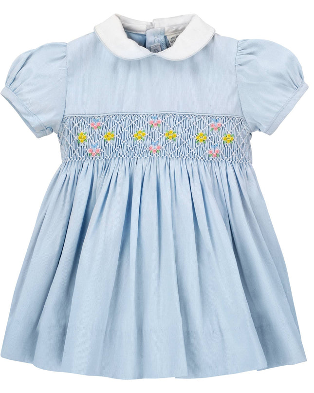 Baby Girl Picque Classic  Blue Dress