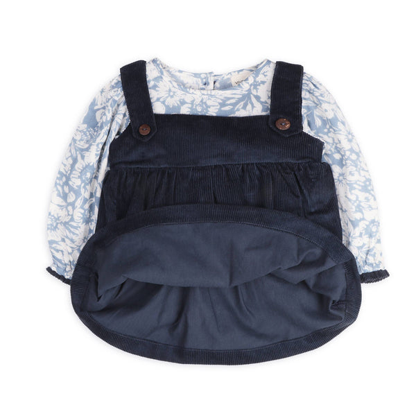 Cassis Pinafore Baby Dress & Bloomer Set