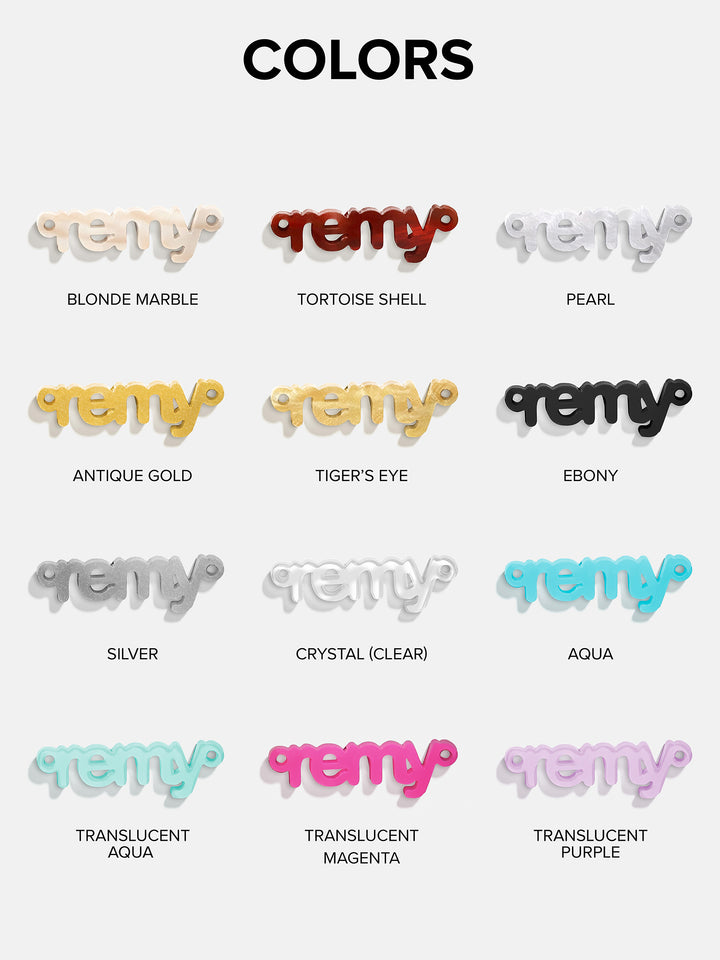 Acrylic Custom Nameplate Necklace