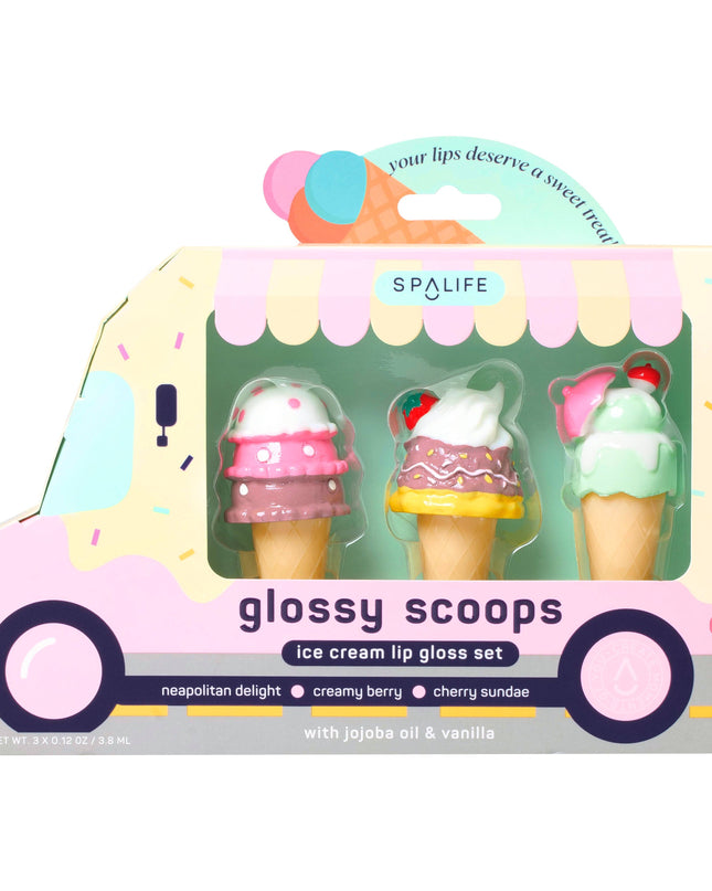 Glossy Scoops Ice cream Lip Gloss Trio Gift Set