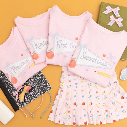 Kindergarten Pennant Short Sleeve T-Shirt - Back To School