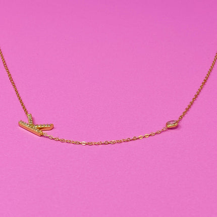 Finest Shine Initial Sterling Silver Necklace