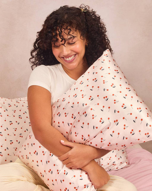 Personalized Satin Pillowcase Standard - Cherry Print