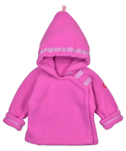 Hot Pink Widgeon Fleece Jacket With Polka Dots
