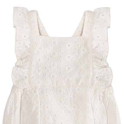 Alaina Schiffli Baby Romper + Headband (Organic)