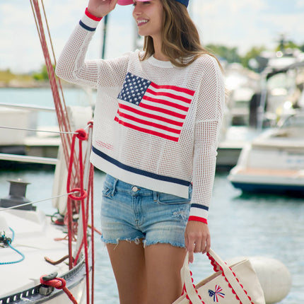 LIBERTY BOW MINI TOTE,RED